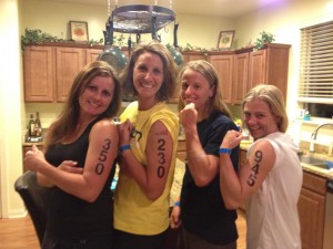Marci, Me, Sarah, and Mindy!  Tattooed and ready to roll.... 
